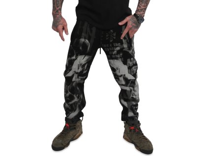 Pánské tepláky Yakuza Afraid V02 Allover 24015 black