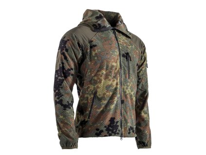 Mikina zip s kapucí fleece DELTA FLECKTARN (velikost 3XL)