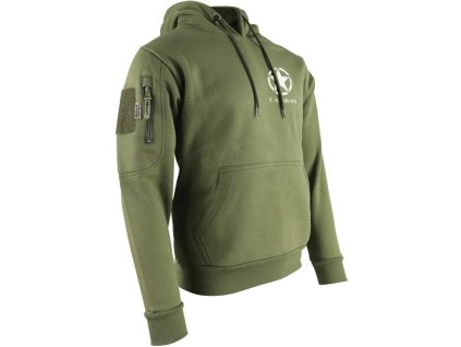 Mikina WILLYS JEEP s kapucí ZELENÁ (velikost L)