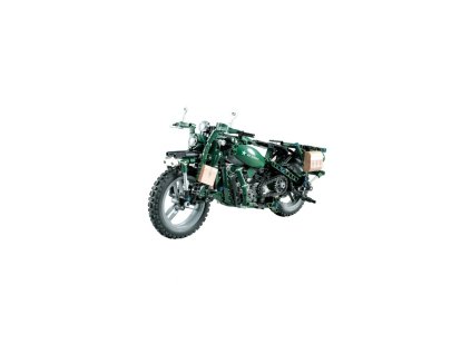 CaDA stavebnice vojenský motocykl 1:8 s elektrickým pohonem, 550 díllů  + Doprava zdarma na další nákup