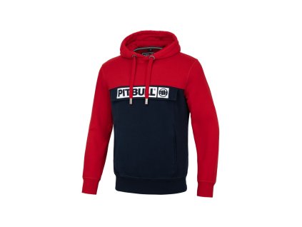 PitBull West Coast - pánská KP mikina HILLTOP 2 červenotmavěmodrá (Velikost XL)