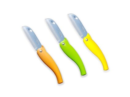 Japonský zavírací okrajovací nůž Suncraft z nerezové oceli 60 mm (Barva Žlutý)