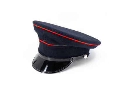Brigadýrka BRITSKÁ 2 červené pruhy TMAVĚ MODRÁ použitá