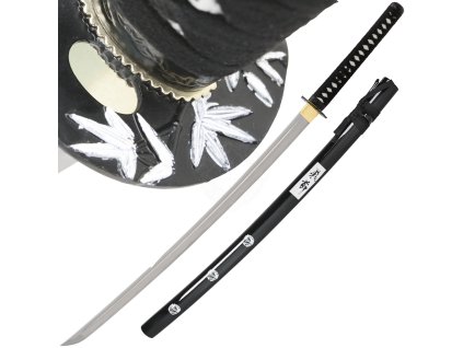 Částečně ručně vyráběná katana Zaza s čepelí z uhlíkaté oceli