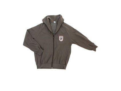 Mikina tepláková RAKOUSKÁ ZELENÁ použitá (velikost 3)