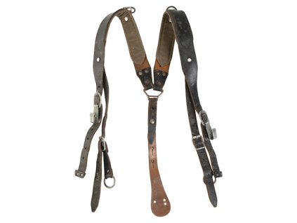 Kšandy postroj RAKOUSKÉ kožené použité ANTIK