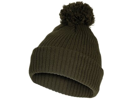 Kulich pletený s bambulí Acryl Thinsulate™ ZELENÁ