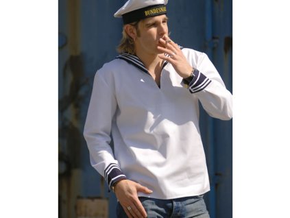 Košile BW NÁMOŘNÍ s límcem BÍLÁ použitá (velikost 174/88)