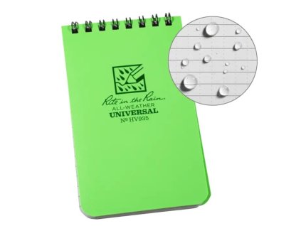 Blok voděodolný TOP-SPIRAL 3x5" notebook malý HI VIS