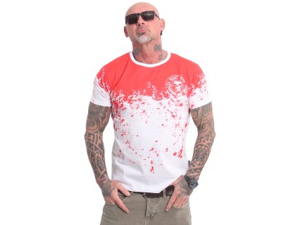 Pánské triko Yakuza Splash allover 23043 white/red (Velikost S)