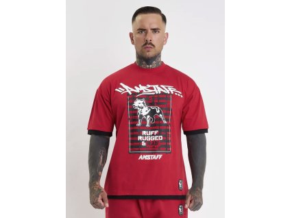 Amstaff pánské triko Lucian red (Velikost L)
