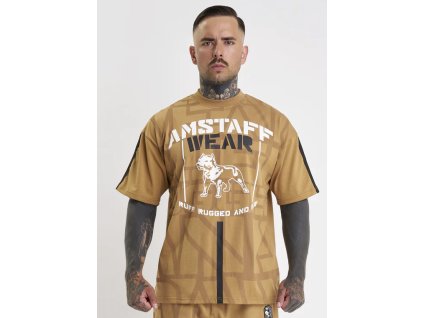 Amstaff pánské triko Auron beige (Velikost L)