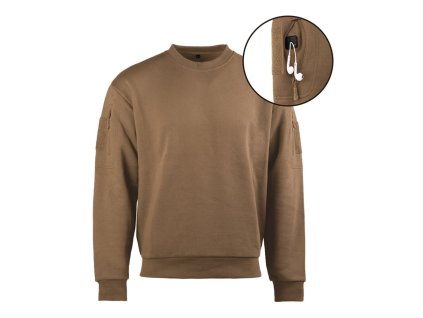 Mikina taktická ROUND NECK COYOTE (velikost 3XL)