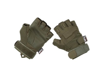 Rukavice PROTECH taktické bez prstů ZELENÉ (velikost L)