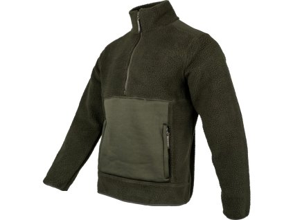 Mikina SHERPA FLEECE PULLOVER ZELENÁ