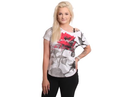 Dámské triko Yakuza Eternity Curved Crew 25113 white (Velikost XS)