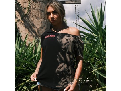 Dámské triko Yakuza Wise Kids Curved V 25117 black (Velikost S)