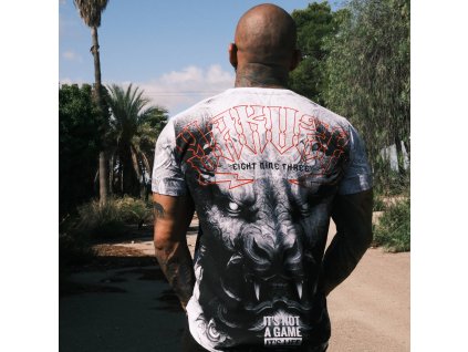 Pánské triko Yakuza Durga Allover Regular 25024 white (Velikost M)