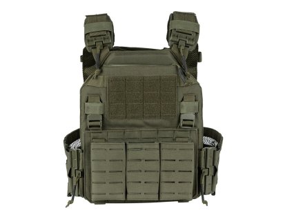 Vesta QR nosič plátů lasercut ZELENÁ