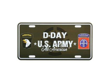 Cedule plechová D-DAY U.S. ARMY na auto