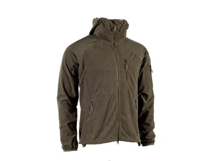 Mikina zip s kapucí fleece DELTA ZELENÁ (velikost 3XL)