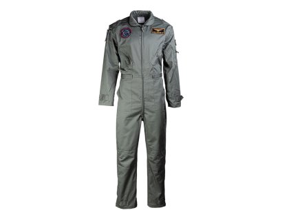 Kombinéza na zip US typ pilotní s nášivkami ZELENÁ (velikost 46)