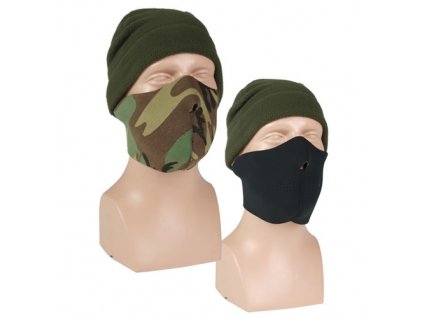 Maska obličejová (polomaska) NEOPREN 3mm ČERNÁ-WOODLAND