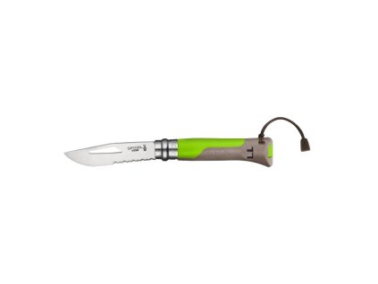 Nůž VRI INOX No.08 OUTDOOR kombinované ostří ZELENÝ