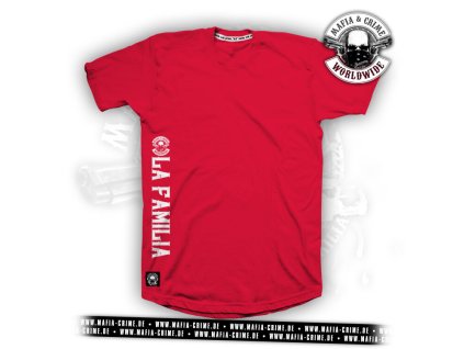 Pánské triko Mafia & Crime MC La Familia red (Velikost M)