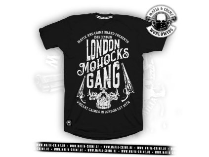 Pánské triko Mafia & Crime Criminal Mohocks Gang black (Velikost M)