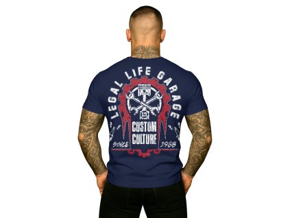 Pánské triko LEGAL LIFE Garage navy (Velikost M)