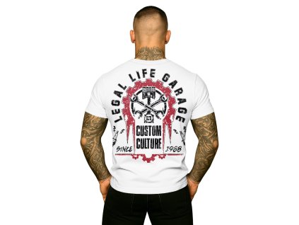 Pánské triko LEGAL LIFE Garage white (Velikost M)