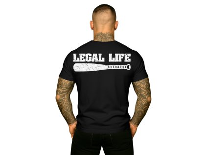Pánské triko LEGAL LIFE Baseball Legend black (Velikost M)