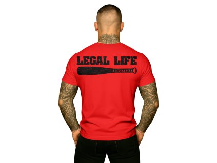 Pánské triko LEGAL LIFE Baseball Legend red (Velikost M)