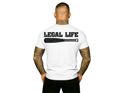 Pánské triko LEGAL LIFE Baseball Legend white (Velikost XXL)
