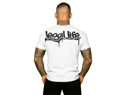 Pánské triko LEGAL LIFE Graffiti white (Velikost M)