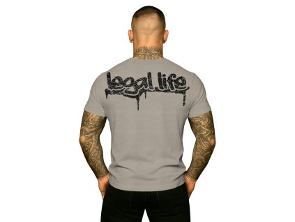 Pánské triko LEGAL LIFE Graffiti grey (Velikost M)