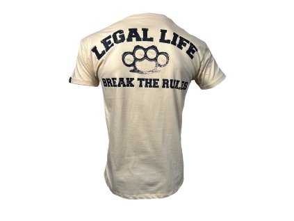Pánské triko LEGAL LIFE Break The Rules cream