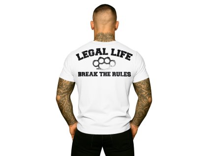 Pánské triko LEGAL LIFE Break The Rules white (Velikost M)