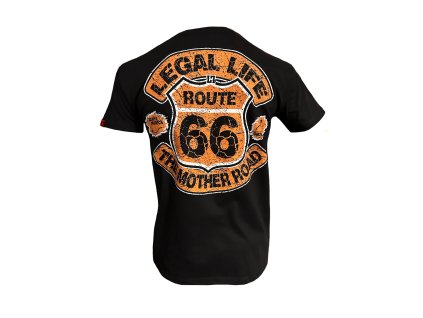Pánské triko LEGAL LIFE Route 66 black