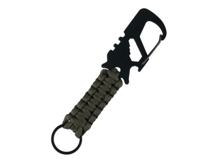 Klíčenka multifunkční s karabinou ZELENÁ