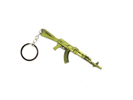 Přívěšek na klíče puška AK MOSAZNÝ