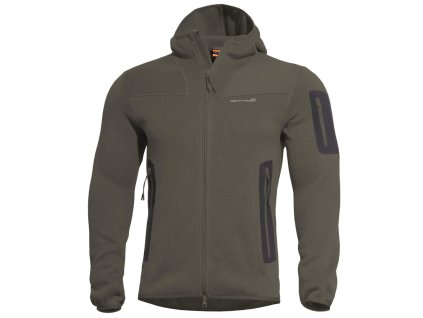 Mikina FLEECE s kapucí FALCON PRO POLARTEC® ZELENÁ RAL 7013 (velikost L)