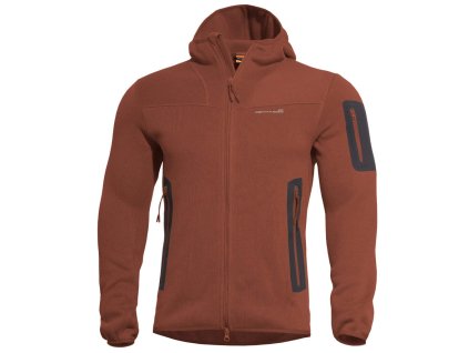 Mikina FLEECE s kapucí FALCON PRO POLARTEC® MAROON RED (velikost L)