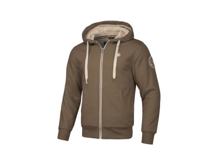 PitBull West Coast - Pánská KPZ mikina SHERPA RUFFIN 2 hnědá