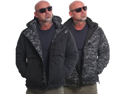 Pánská zimní bunda Yakuza Silence Rev 22048 black/grey (Velikost M)