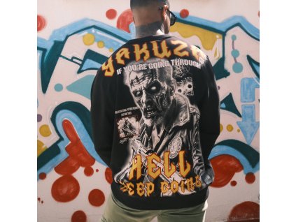 Pánská mikina Yakuza Hell 25011 black (Velikost M)