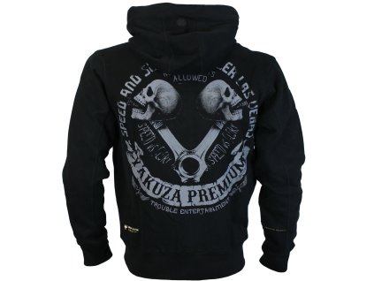 Pánská mikina Yakuza Premium se zipem a kapucí 3825 C black