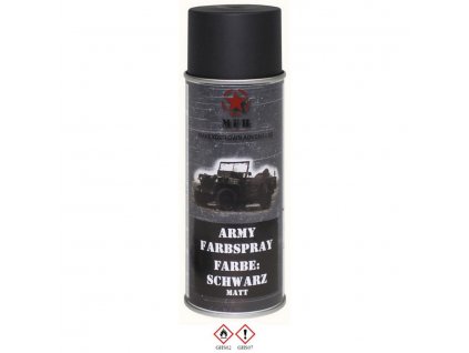 Barva ARMY ve spreji 400ml RAL 9021 MATT ČERNÁ