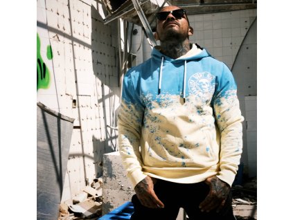 Pánská mikina Yakuza Splash Allover 23013 pale banana (Velikost 3XL)